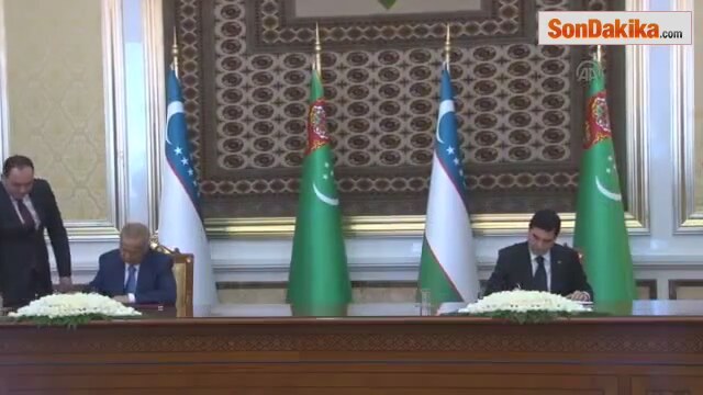 Özbekistan Devlet Başkanı Kerimov Türkmenistan'da