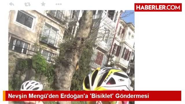 Nevşin Mengü'den Erdoğan'a Bisiklet Göndermesi